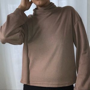 Tan Beige Long Sleeve Turtle Neck. Like new! Large